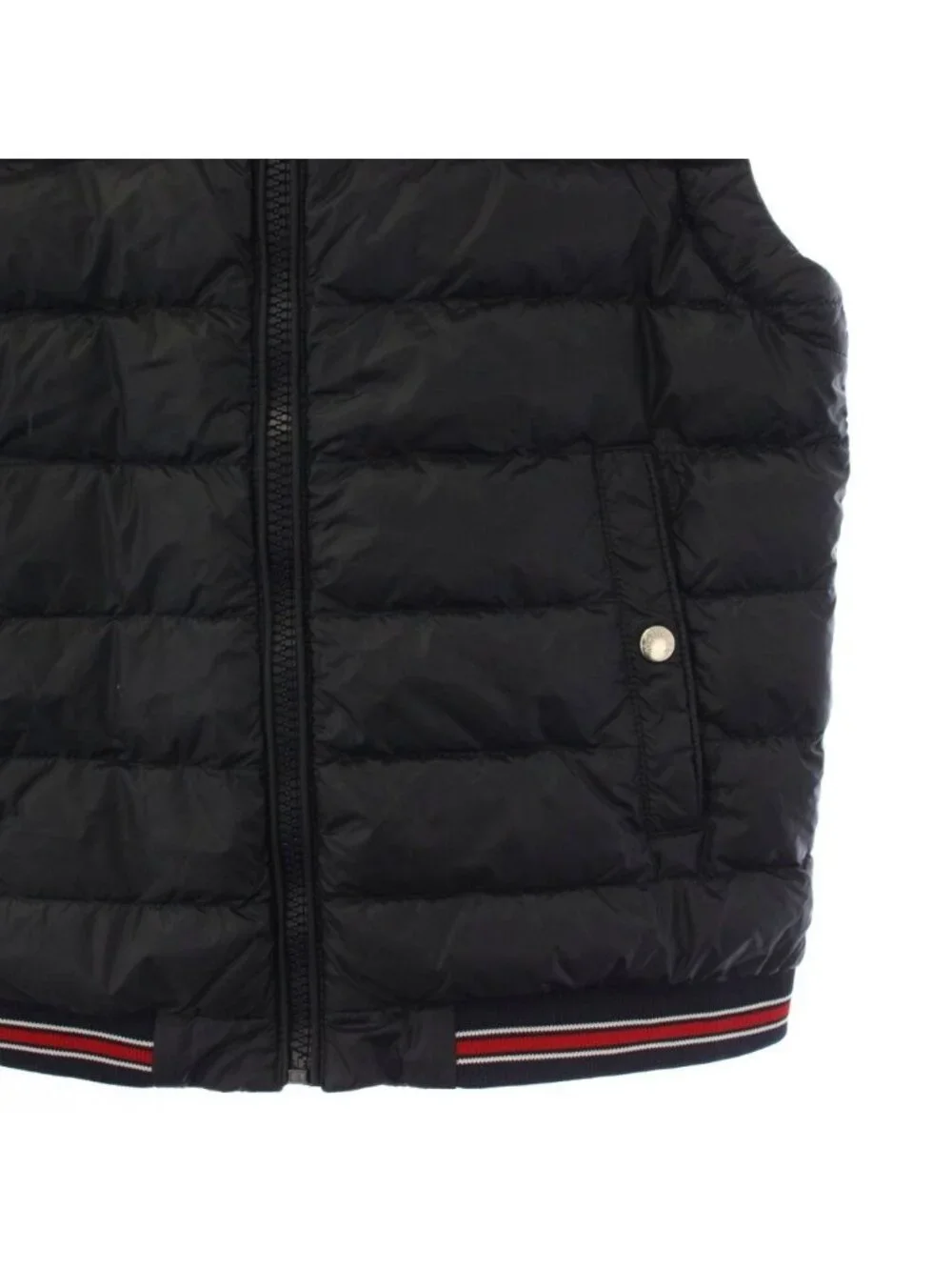 Moncler Down Vest Zip Up Hood 10 Navy
